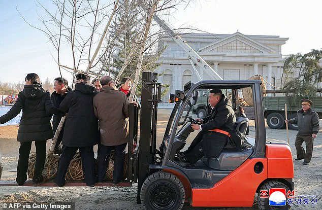 Kim Jong Un Spotted Driving Forklift at Memorial Honoring North Korean Troops in Ukraine