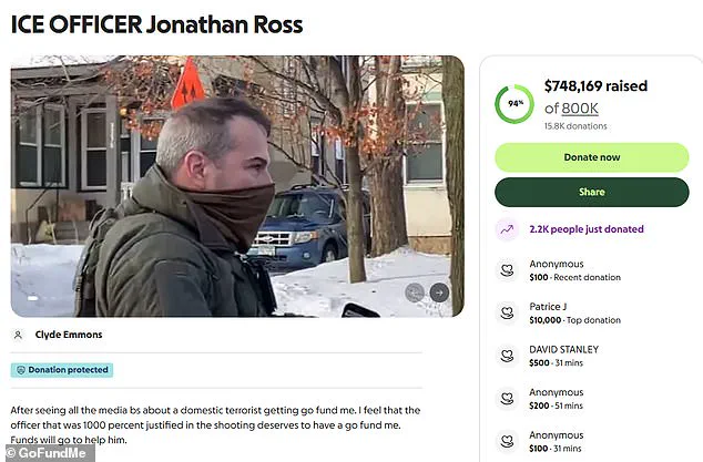 ICE Agent Jonathan Ross Amasses Over $1 Million in Donations Amid Controversy Over Renee Nicole Good's Death, as Public Reaction Remains Divided