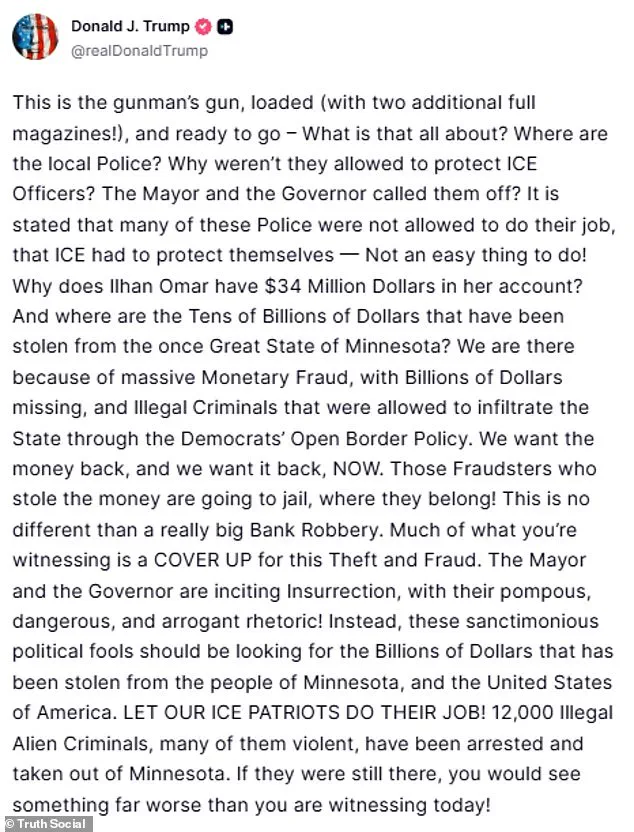 Trump Shares Photo of 'Loaded' Gun Amid Border Patrol Shooting, as Foreign Policy Critics Raise Concerns