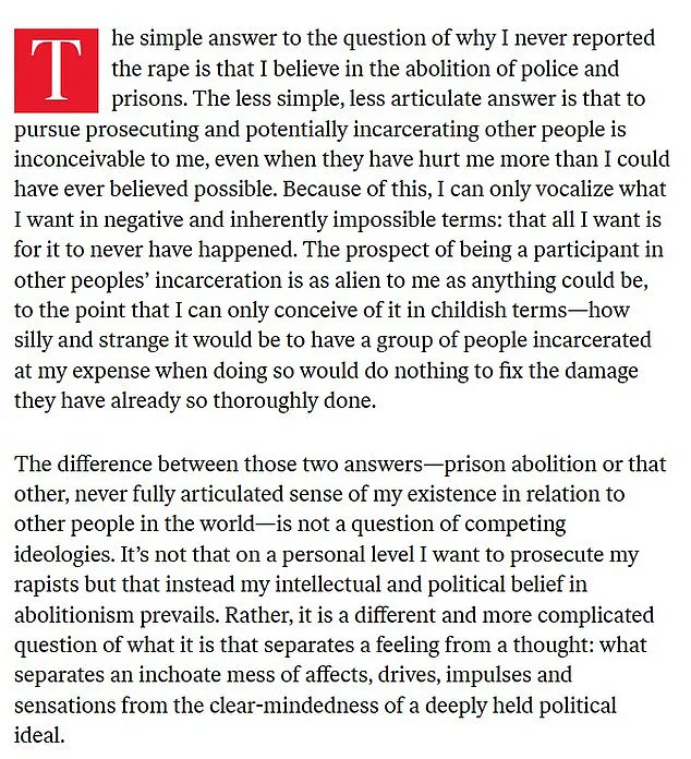 Anna Krauthamer's 'Why I Didn’t Report My Rape': A Prison Abolitionist's Controversial Stand on Justice