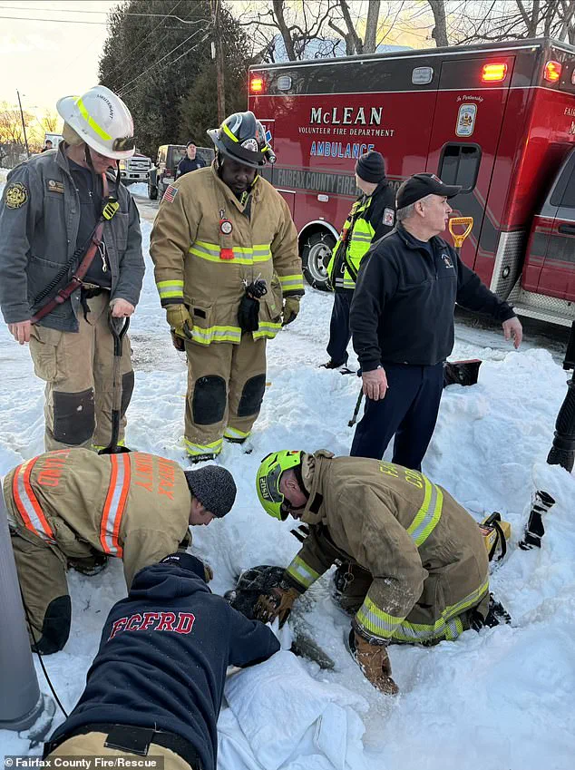 Exclusive Access: Firefighters Rescue Child from Frozen Drain in McLean