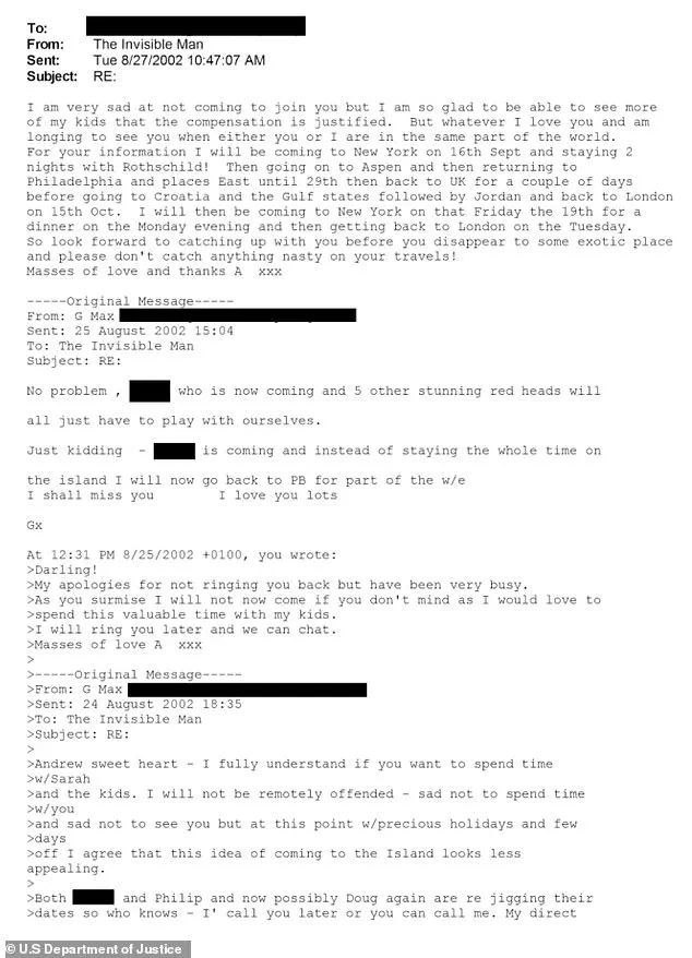 Romantic Emails Between Prince Andrew and Ghislaine Maxwell Resurface, Fueling Speculation Amid Epstein Case Documents