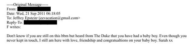 Newly released emails reveal Sarah Ferguson visited Jeffrey Epstein with daughters just five days after his 2009 prison release