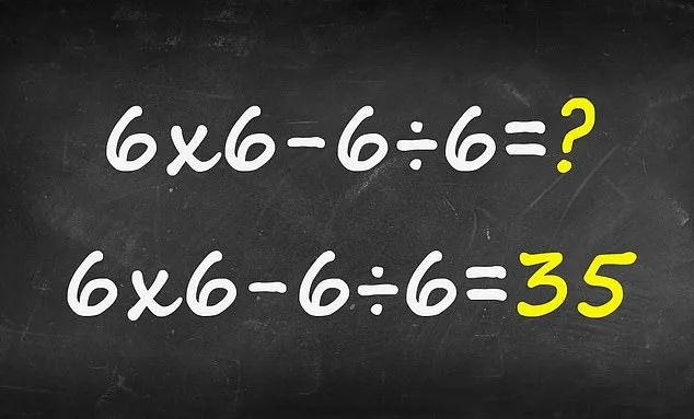 Viral Math Problem Divides the Internet: Can You Solve 6 x 6 - 6 ÷ 6?