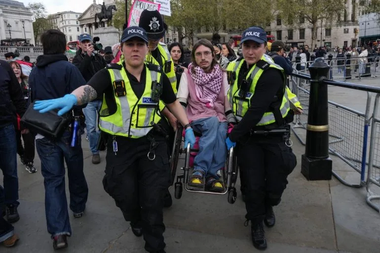 Over 500 Arrested During Pro-Palestinian Rally in London's Trafalgar Square